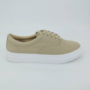 206 Collective‎ Mens Mark Fashion Sneakers Taupe White Lace Up Low Top 11M